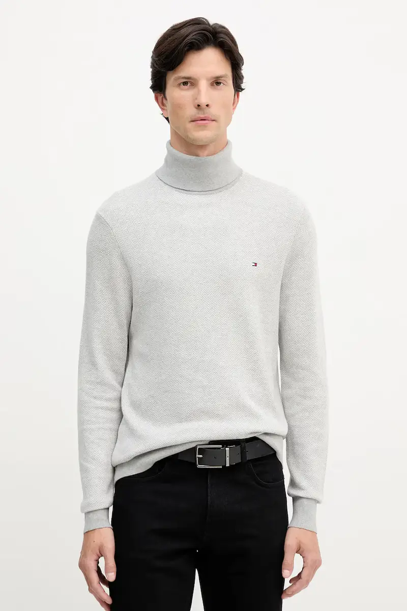 maglione in misto lana uomo colore grigio MW0MW40446