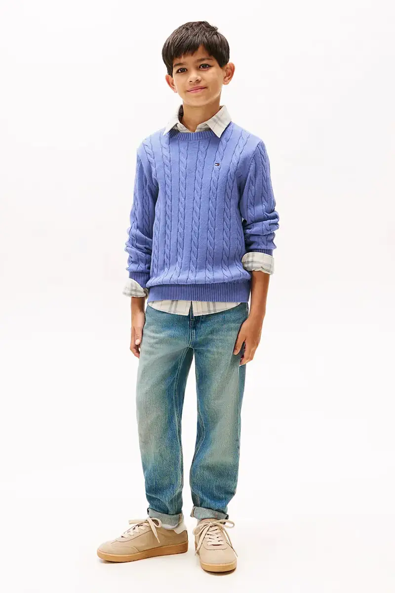 maglione per bambini con misto lana Blu miniatura 3