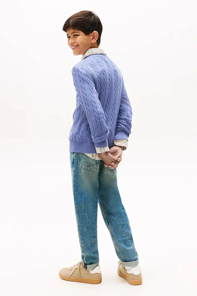 maglione per bambini con misto lana Blu miniatura 4