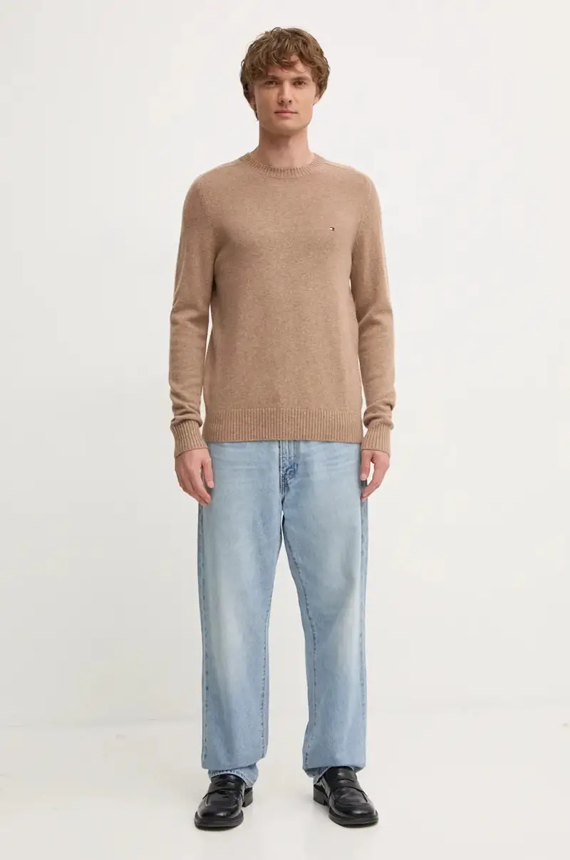 maglione uomo colore beige MW0MW36535 miniatura 2