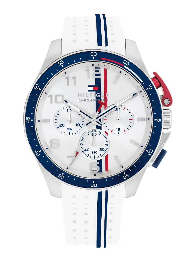 Orologio analogico BANK navy / rosso / bianco