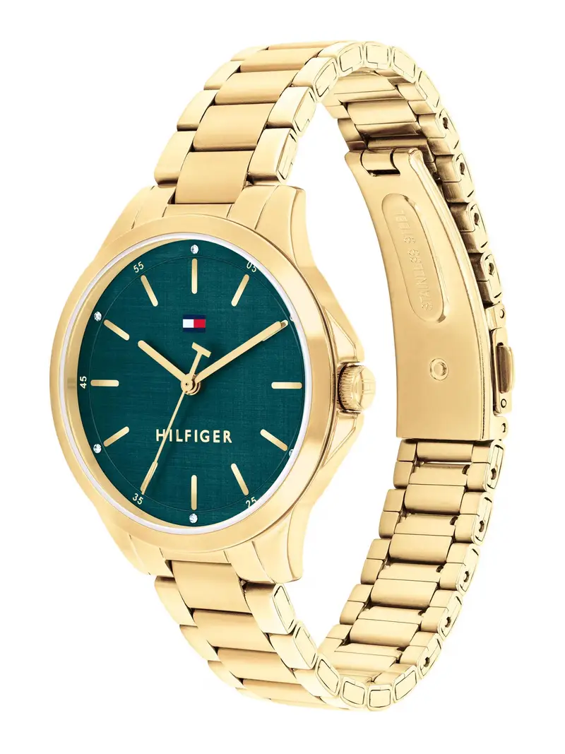 Orologio analogico 'CHLOE' oro / smeraldo miniatura 2