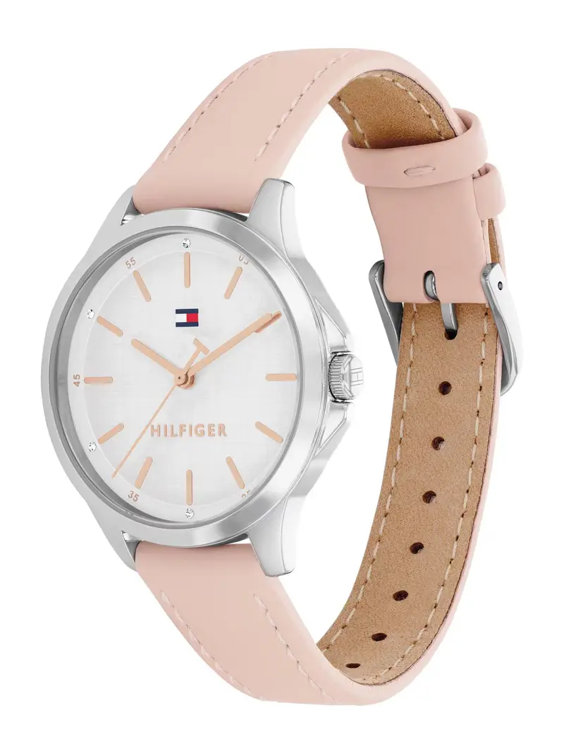 Orologio analogico CHLOE rosa pastello / argento / bianco miniatura 2