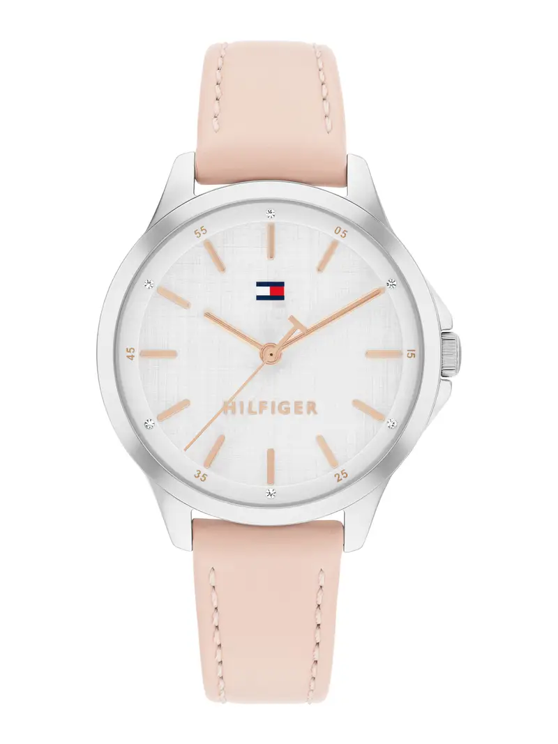 Orologio analogico CHLOE rosa pastello / argento / bianco