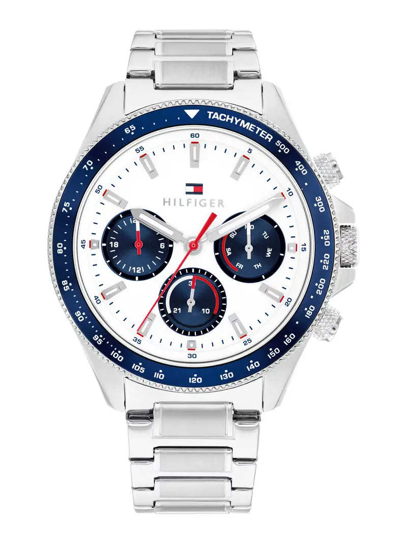 Orologio analogico CLARK navy / argento / bianco