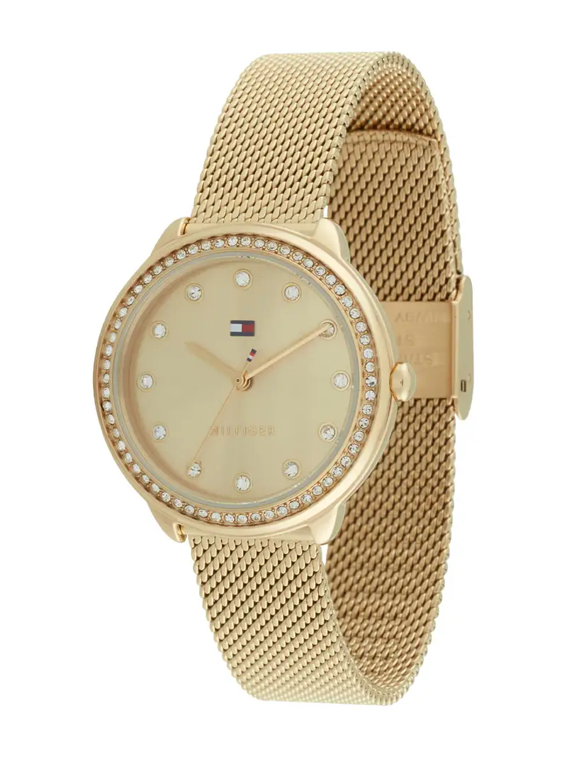 Orologio analogico 'DEMI' blu scuro / oro / rosso / trasparente