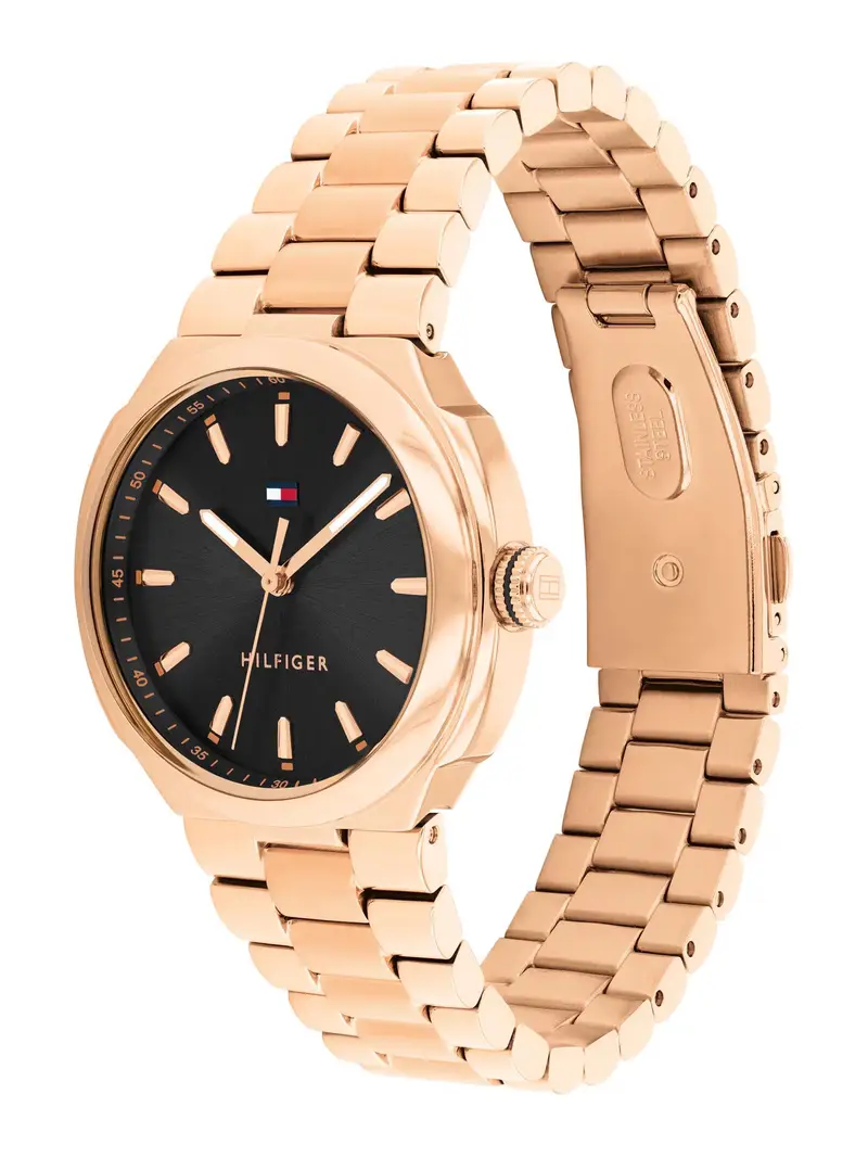 Orologio analogico GEORGIA oro rosé / nero Oro rosé miniatura 2