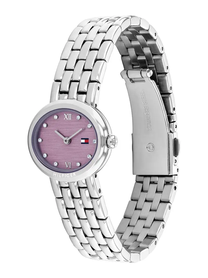 Orologio analogico 'MOIRA' eosina / argento