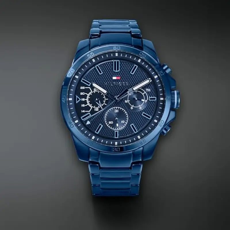 Tommy Hilfiger Orologio Analogico Multifunzionale al Quarzo da Uomo - Cinturino in Silicone e Quadrante, 3 miniatura 2