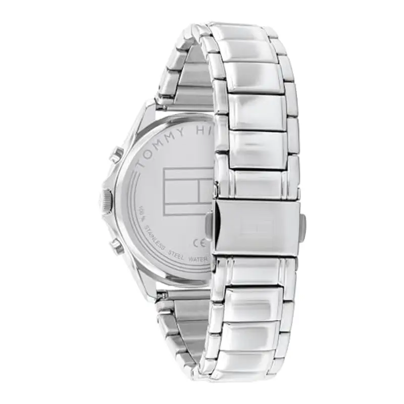 Tommy Hilfiger Orologio Analogico Multifunzione al Quarzo da Donna con Cinturino in Acciaio Inossidabile Argentato miniatura 3