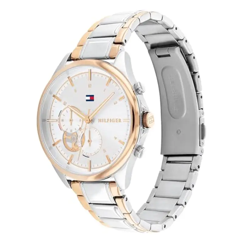 Tommy Hilfiger Orologio Analogico Multifunzione al Quarzo da Donna con Cinturino in Acciaio Inossidabile Bicolore miniatura 2