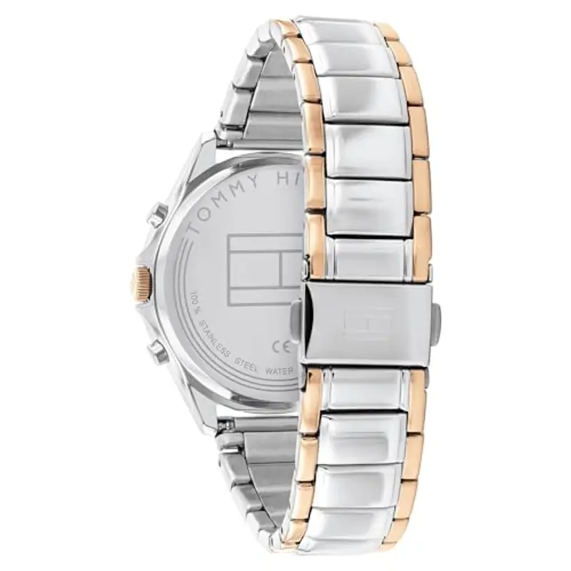 Tommy Hilfiger Orologio Analogico Multifunzione al Quarzo da Donna con Cinturino in Acciaio Inossidabile Bicolore miniatura 3