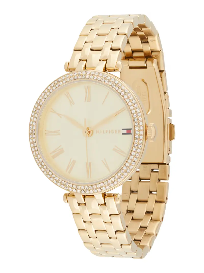 Orologio analogico NATALIE oro / rosso / trasparente / bianco