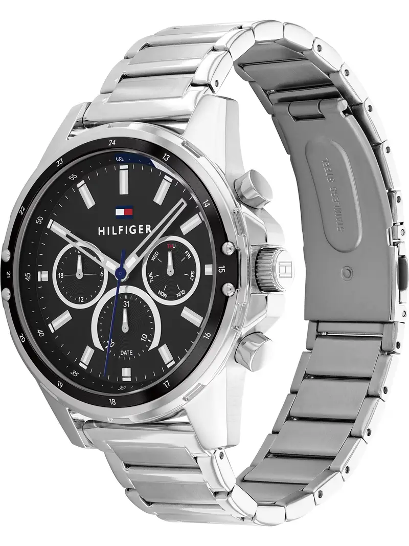 Orologio analogico navy / rosso / nero / argento / bianco miniatura 3