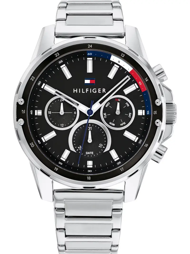 Orologio analogico navy / rosso / nero / argento / bianco