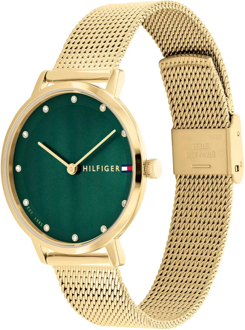 TOMMY HILFIGER Orologio analogico oro / smeraldo miniatura 2