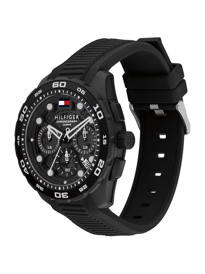 Orologio analogico 'Regatta' grigio chiaro / rosso / nero / bianco