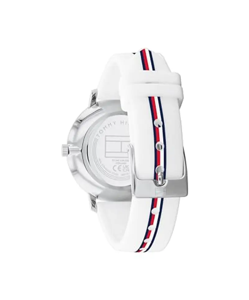 Tommy Hilfiger Orologio Con Movimento Al Quarzo A Due Lancette da Donna con Cinturino in Silicone Bianco miniatura 3