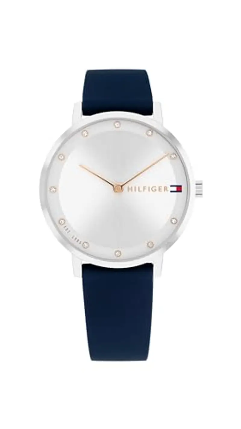 Tommy Hilfiger Orologio Con Movimento Al Quarzo A Due Lancette da Donna con Cinturino in Silicone Blu