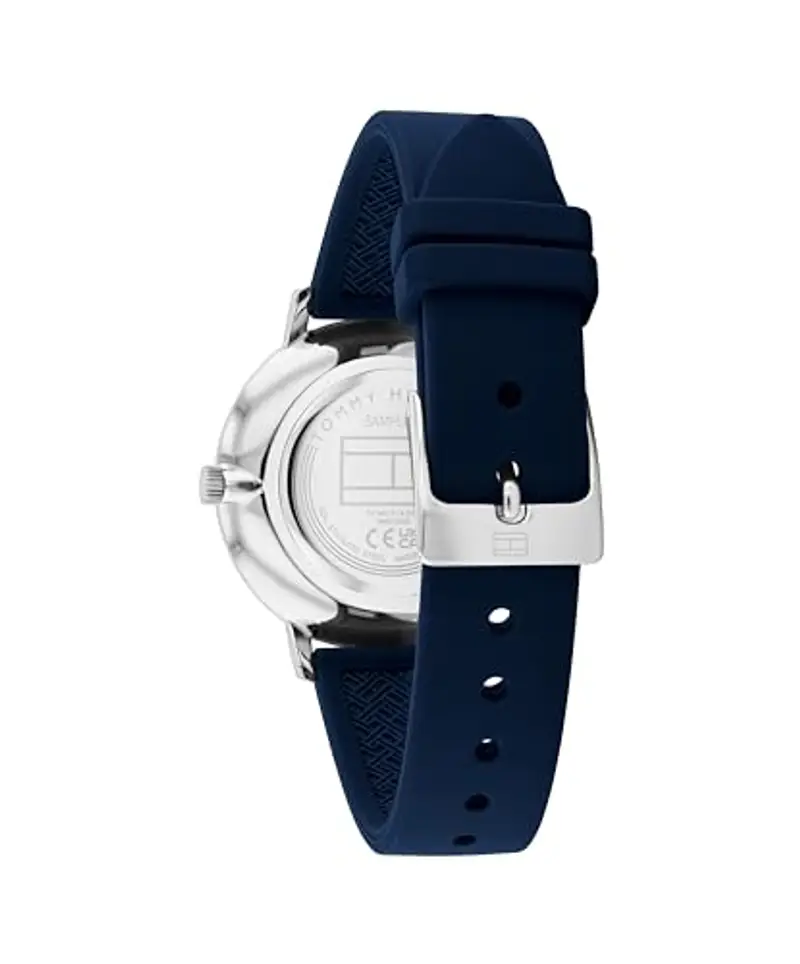 Tommy Hilfiger Orologio Con Movimento Al Quarzo A Due Lancette da Donna con Cinturino in Silicone Blu miniatura 3