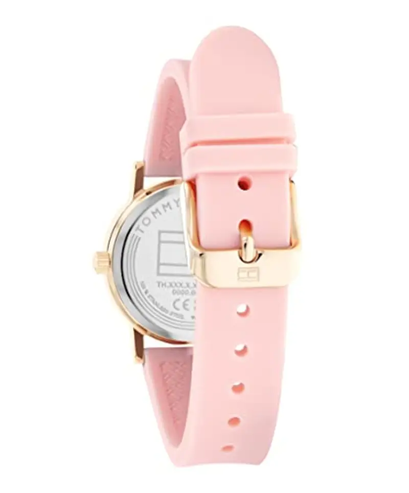 Tommy Hilfiger Orologio con Movimento al Quarzo a Tre Lancette per i Giovani con Cinturino in Silicone Rosa - 1720038, Pink miniatura 3