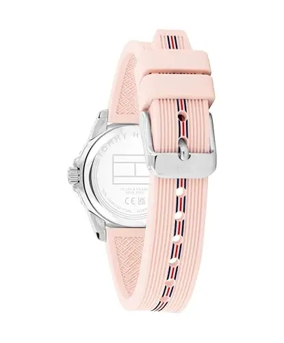 Tommy Hilfiger Orologio con Movimento al Quarzo a Tre Lancette per i Giovani con Cinturino in Silicone Rosa Chiaro miniatura 3