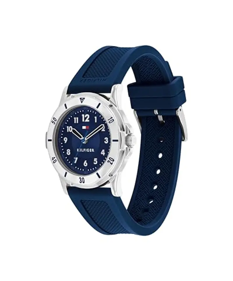 Tommy Hilfiger Orologio con Movimento al Quarzo a Tre Lancetteper i Giovani con Cinturino in Silicone Blu - 1720040, Blue miniatura 2