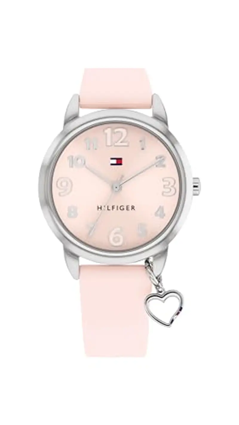 Tommy Hilfiger Orologio con Movimento al Quarzo a Tre Lancetteper i Giovani con Cinturino in Silicone Rosa - 1720044, Blush