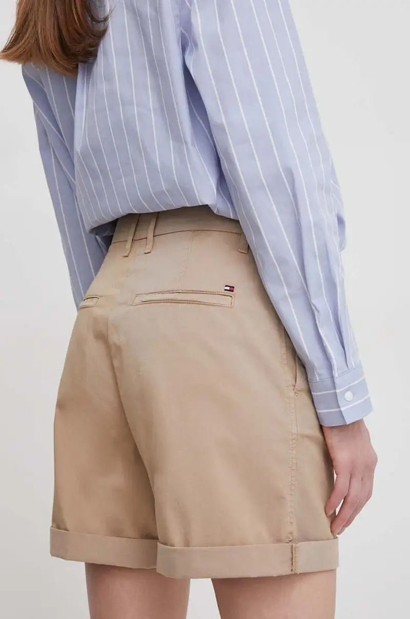 pantaloncini donna colore beige WW0WW42457 miniatura 3