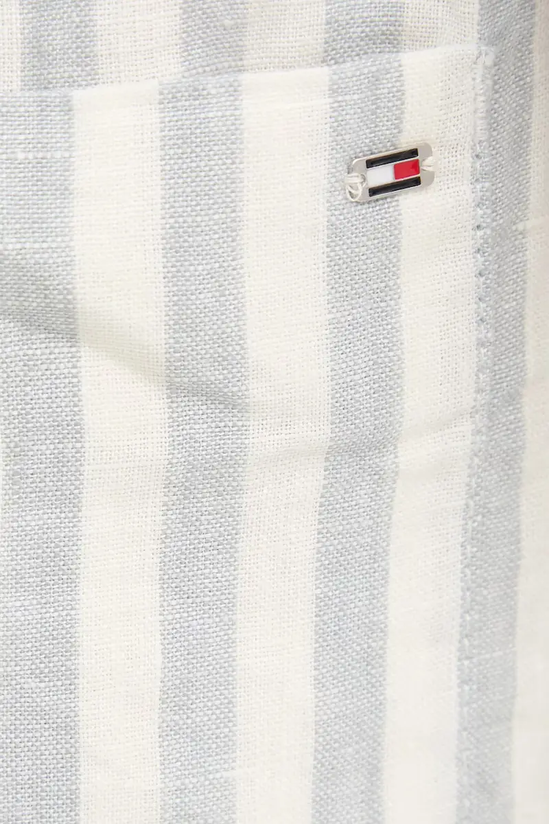 pantaloncini in lino donna colore bianco WW0WW45773 miniatura 4