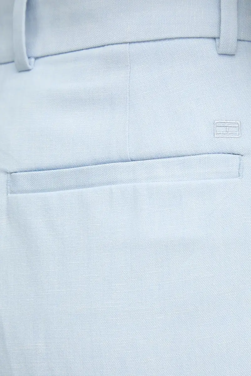 pantaloncini in lino misto donna colore blu WW0WW44767 miniatura 4