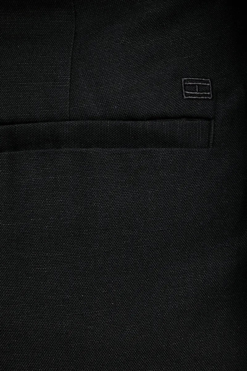 pantaloncini in lino misto donna colore nero WW0WW44767 miniatura 4