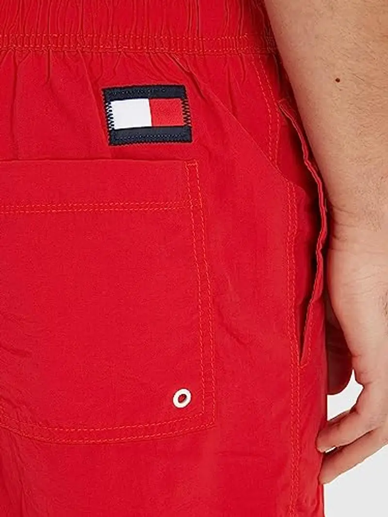 Tommy Hilfiger Pantaloncino da Bagno Uomo SF Medium Drawstring Lunghezza Media, Rosso (Primary Red), M miniatura 3