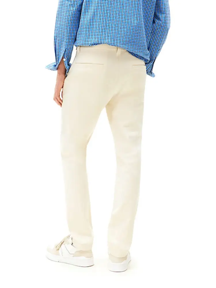 pantalone beige uomo chino micro logo sul retro miniatura 2