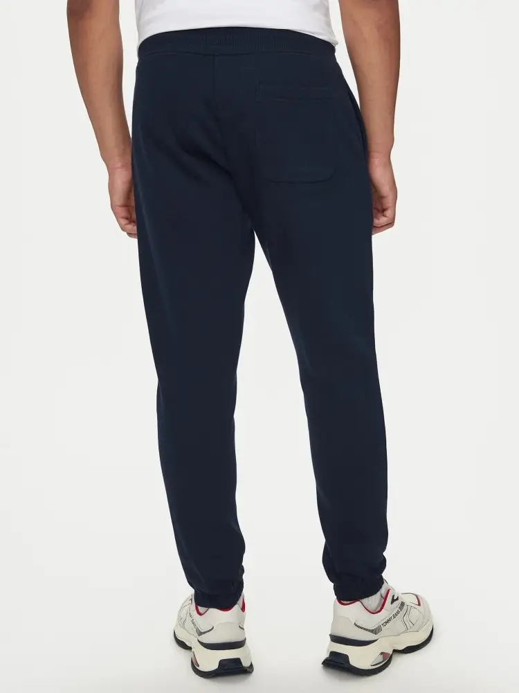 pantalone blu navy tuta in cotone mini logo sul lato miniatura 2