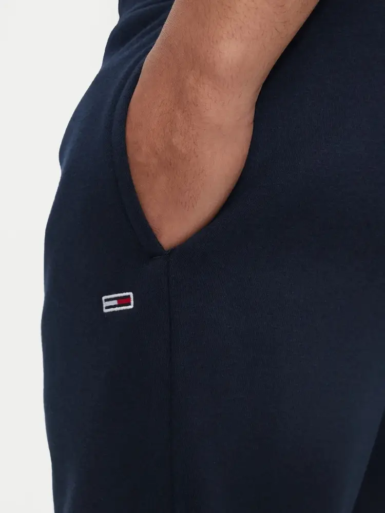 pantalone blu navy tuta in cotone mini logo sul lato miniatura 3