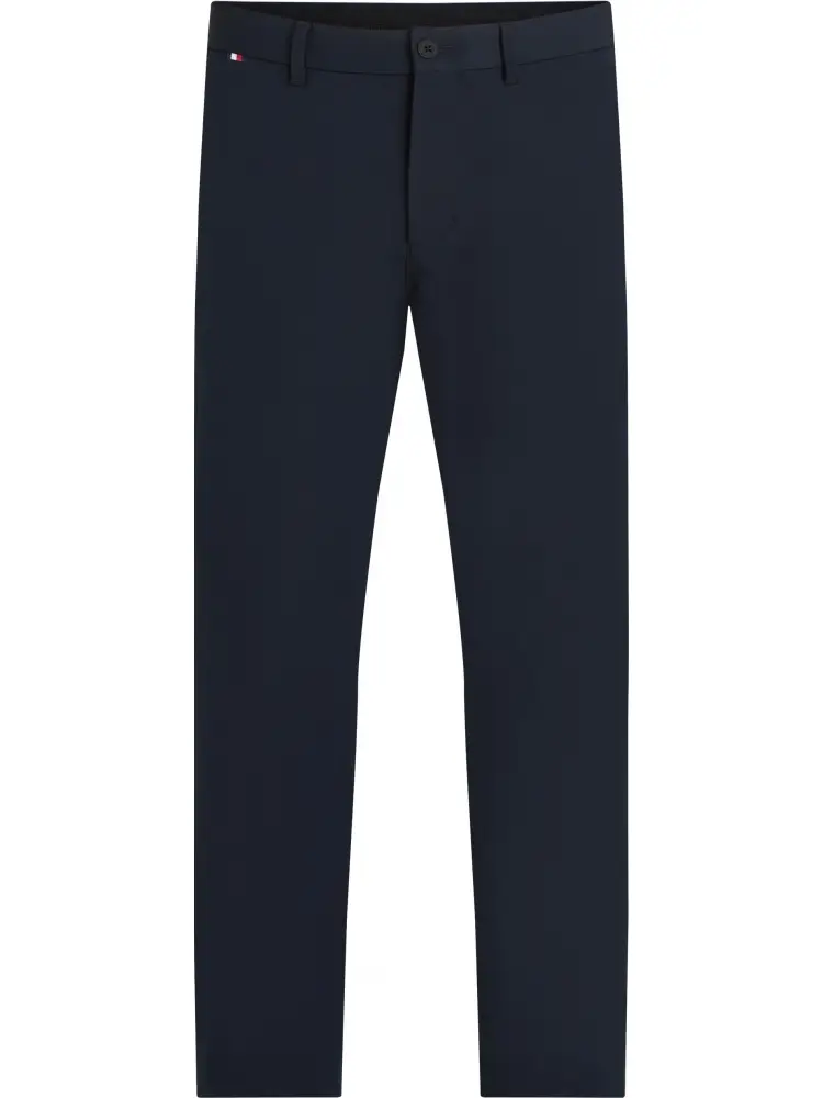 pantalone blu navy uomo in cotone mini logo sul retro