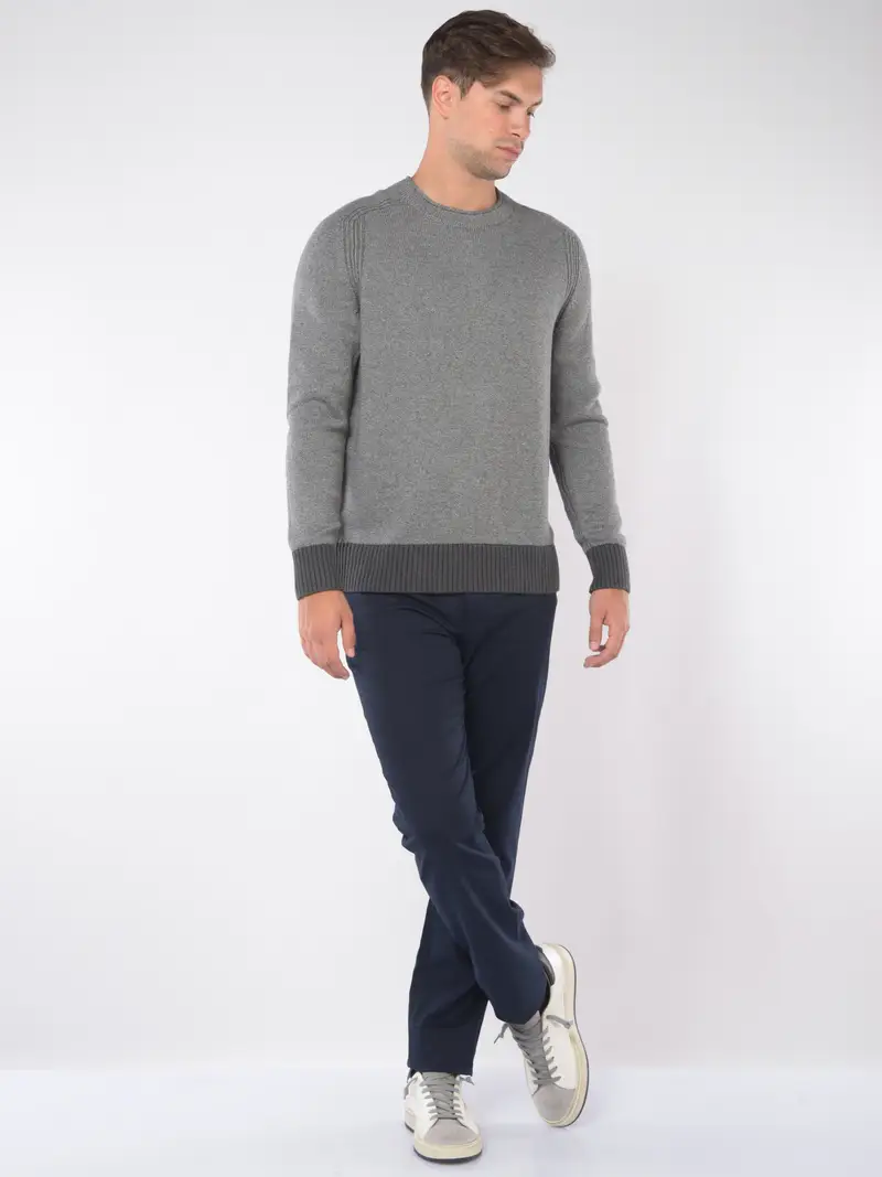 pantalone da uomo Tommy Hilfiger cinque tasche in cotone Blu miniatura 2