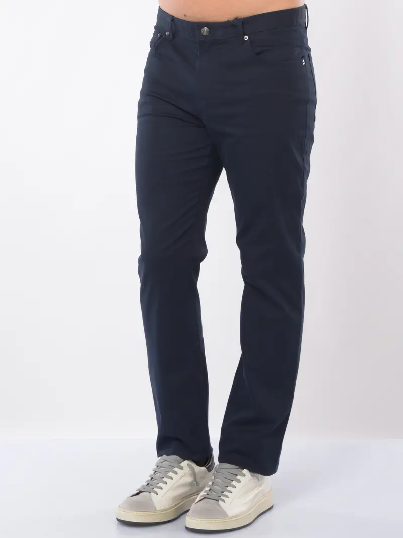 pantalone da uomo Tommy Hilfiger cinque tasche in cotone Blu