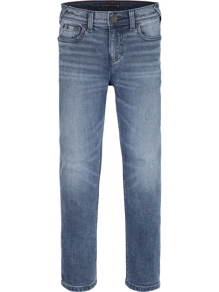 pantalone in denim bambino medio patch logo sul retro