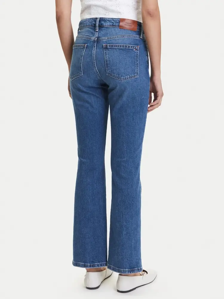 pantalone in denim donna medium bootcut logo sul retro miniatura 2