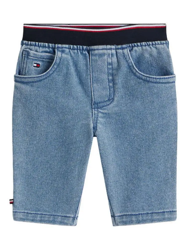 pantalone in denim neonato mini logo