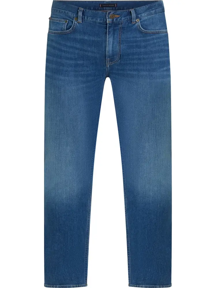 pantalone in denim uomo medium in cotone patch logo sul retro