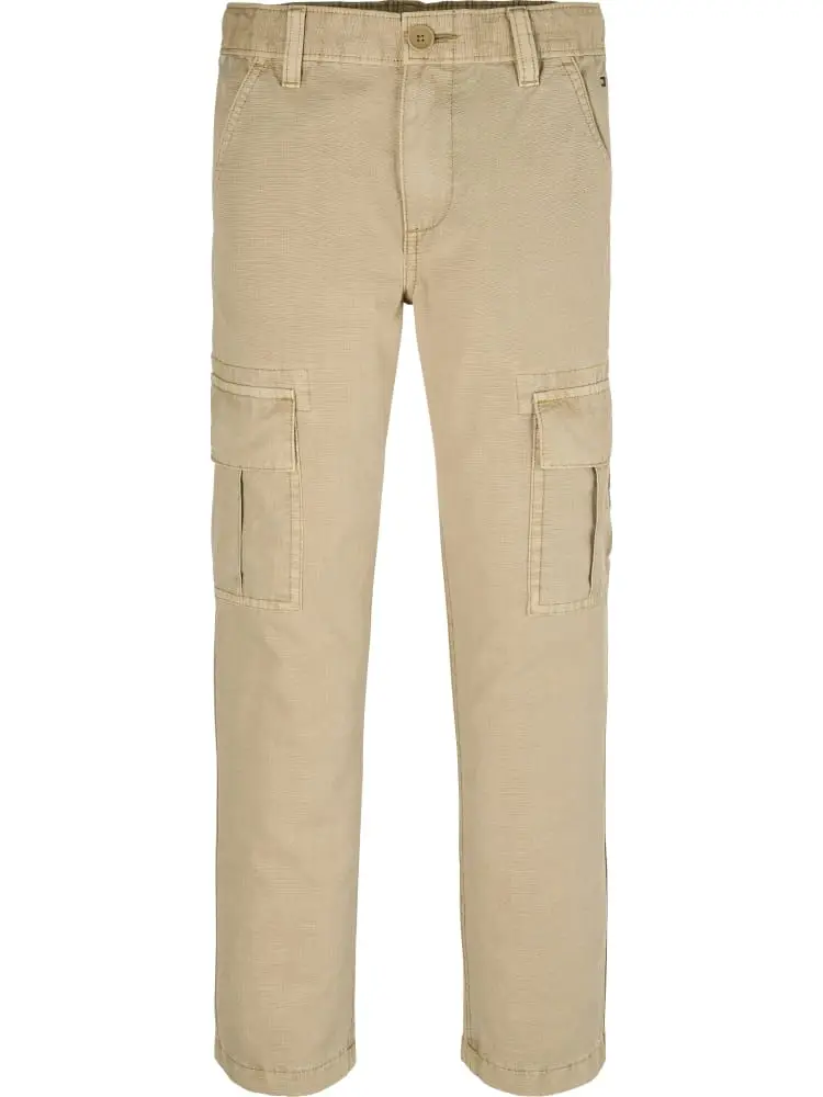 pantalone kids/junior cargo in cotone beige scuro