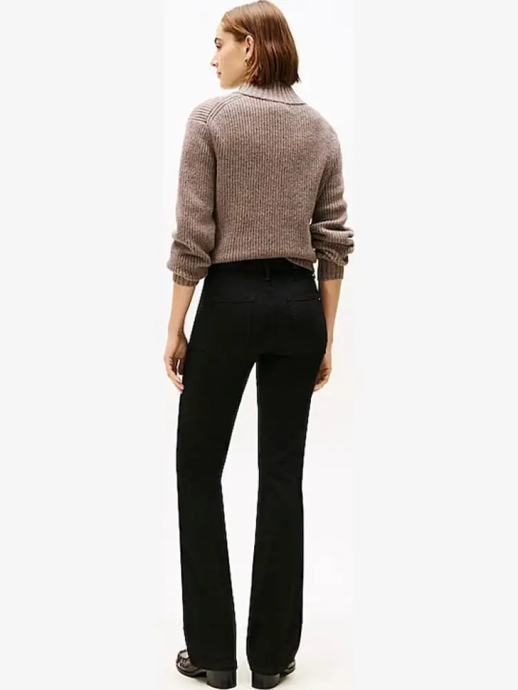 pantalone nero donna mini logo miniatura 3