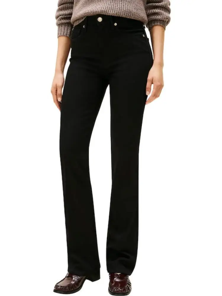 pantalone nero donna mini logo