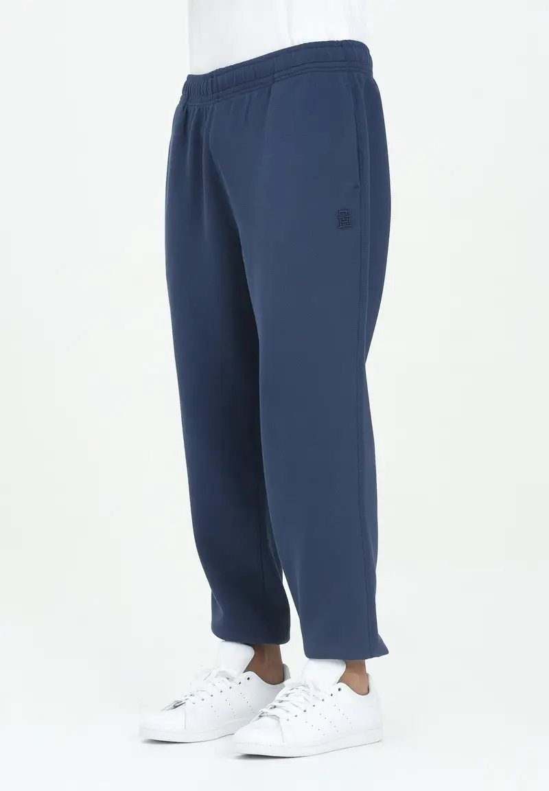 TOMMY HILFIGER Pantalone sportivo blu da uomo con ricamo TH