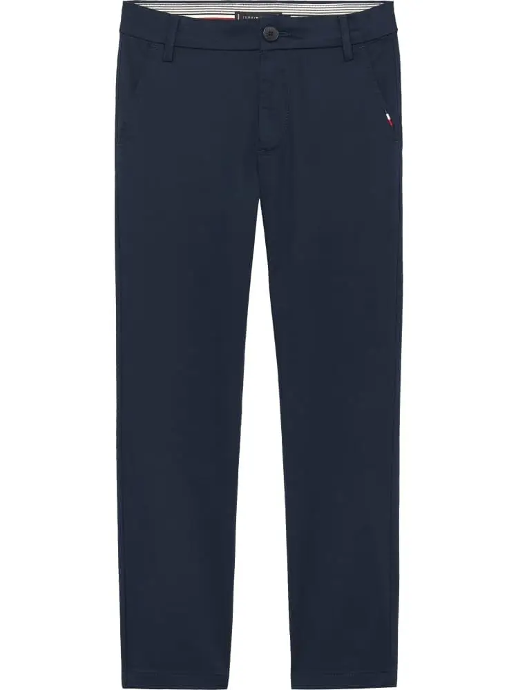 pantaloni chino kids/junior regular fit in twill di cotone blu