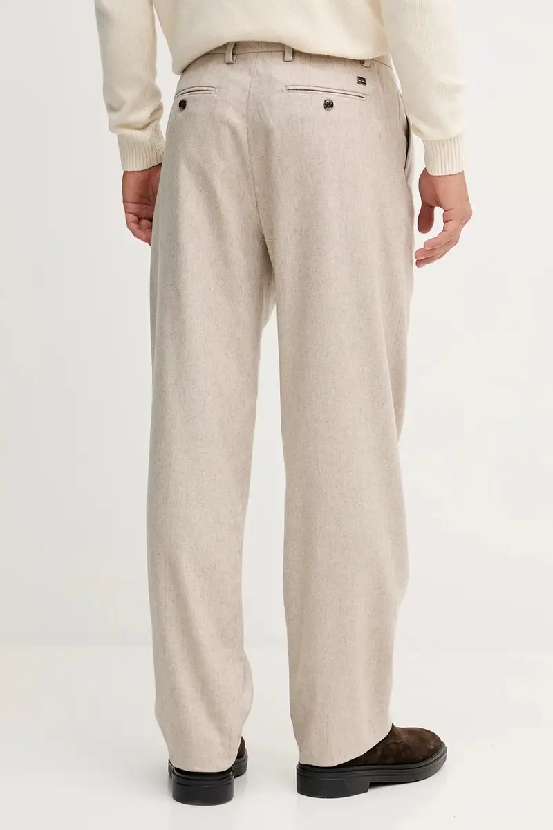 pantaloni con lana colore beige MW0MW41341 miniatura 3