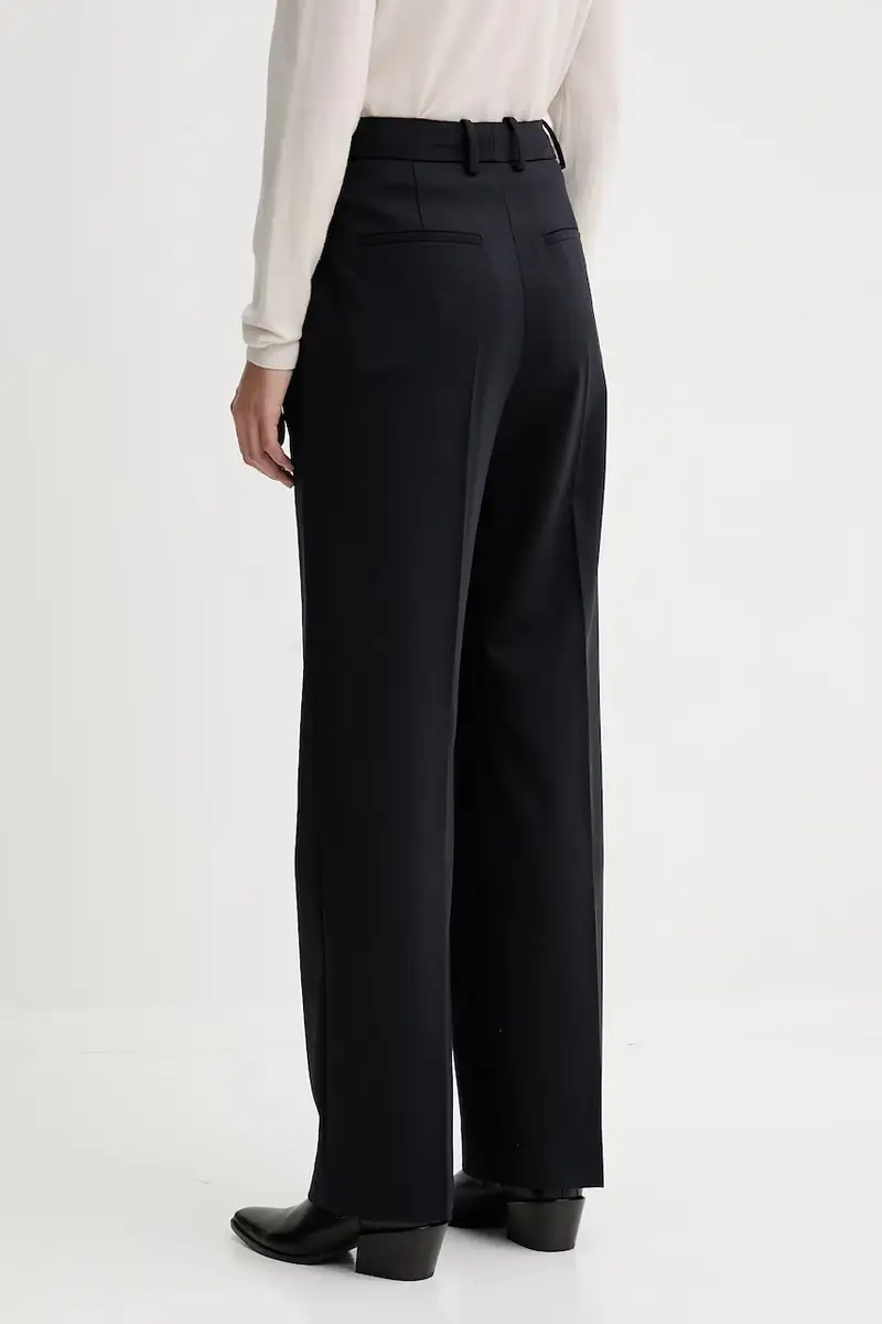 pantaloni con lana colore blu navy WW0WW48352 miniatura 3